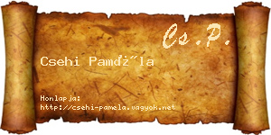 Csehi Paméla névjegykártya